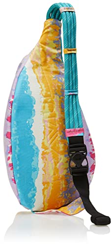 KAVU Go Time Bi-Fold Crossbody Wallet with Rope Strap - Beach Tie Dye