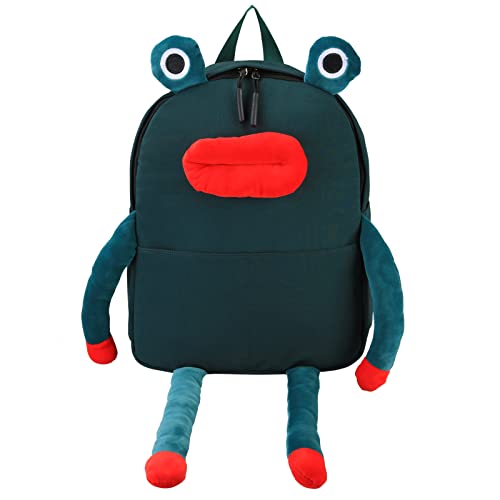 VIVUHTCC Frog Backpack Purse for Women - Student Frog Cartoon Bag Travel Daypack Casual Fashion Work Shopping Small Bag,Navy