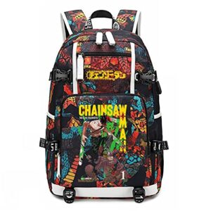go2cosy anime chainsaw man backpack daypack student bag bookbag school bag style c5