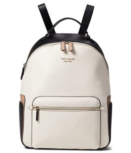 kate spade new york hudson color-blocked pebbled leather large backpack parchment multi one size