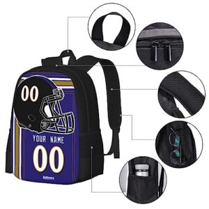 ANTKING Baltimore Backpack Customized High capacity Personalized Any Name and Number Fans Gifts for Kids Men