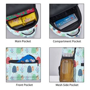 KiuLoam Colorful Cartoon Turtle Kids Backpacks For Toddler Boys And Girls Preschool Backpack With Chest Strap 12 Inch