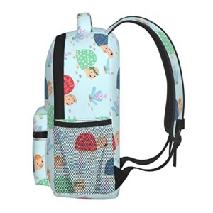 KiuLoam Colorful Cartoon Turtle Kids Backpacks For Toddler Boys And Girls Preschool Backpack With Chest Strap 12 Inch