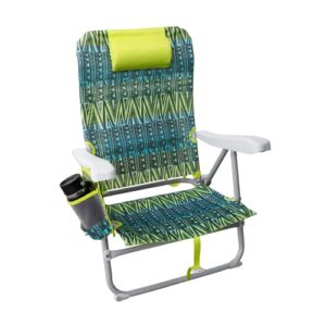 hurley standard backpack beach outdoor chair, one size, lime