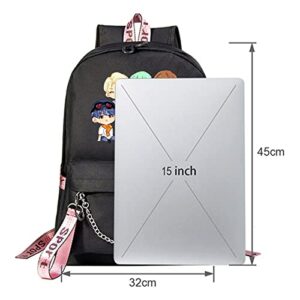 TCXRB Merchandise Backpack, Fashion Cartoon Chain Daypack, College Large Capacity Laptop Bag, Suitable For Camping Travel-4