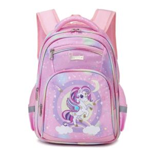 robhomily girls backpack unicorn backpack for elementary kindergarten pink kids backpack for girls school backpack lightweight bookbags
