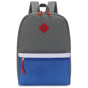 veious kids backpack for boys & girls, 15 inch toddler school backpacks, grey blue