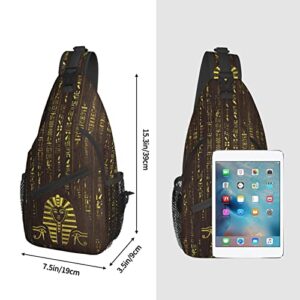 ASYG Ancient Egyptian Sling Bag Crossbody Chest Daypack Casual Backpack Egyptian Shoulder Bag Egyptian Decor