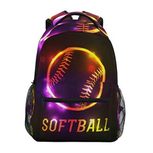 krafig sparkling sport softball boys girls kids school backpacks bookbag, elementary school bag travel backpack daypack