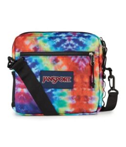 jansport central adaptive accessory bag, red/multi hippie days, 6l