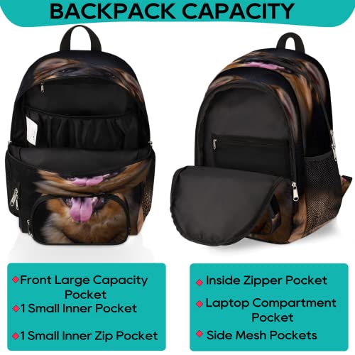 Dog German Shepherd Bookbag School Backpack Teens Girls Boys Schoolbag Shoulder Computer Hiking Gym Travel Casual Travel Daypack