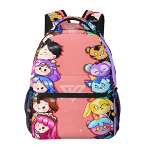 dhcute casual backpack its_funneh unisex high capacity students schoolbag travel fashion shoulders bag