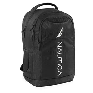 nautica backpack, black, 18"