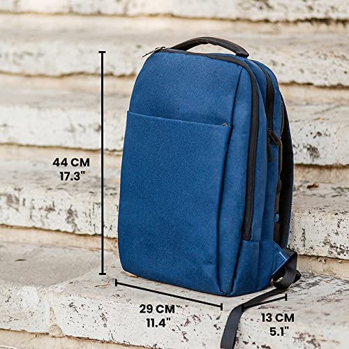 Nordace Bergen Smart Backpack with USB Charging Port, Water Resistant - 15.6 Inch Laptop Backpack for Everyday, Work (Blue)