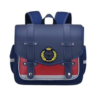 ganygle cute cartoon cute huge capacity bookpack waterproof back to school backpack horizontal board backpack (blue large)