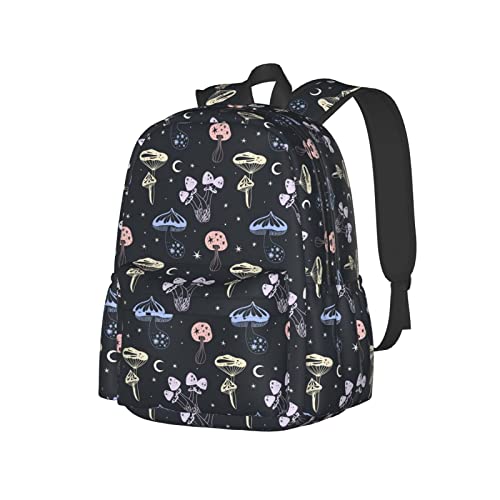 Aiojool Pastel Space Mushrooms Backpack Large Laptop Backpack Lightweight Backpack Casual Daypack