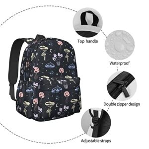 Aiojool Pastel Space Mushrooms Backpack Large Laptop Backpack Lightweight Backpack Casual Daypack