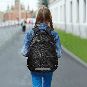 Vozoza Spider Web Backpack for Girls Kids Boys School Bookbags,Student Laptop Backpack Carrying Bag Casual Lightweight Travel Sports Day Packs