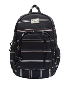 billabong women's roadie backpack, black vanilla stripe, one
