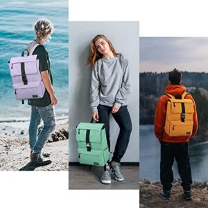 ECHSRT Yellow Laptop Backpack Water Resistant Bookbag Fits 15.6 Inch Computer, Wide Open Travel Casual Daypack