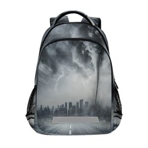 glaphy tornado black backpack for boys girls kids, laptop bookbag lightweight travel daypack school backpacks
