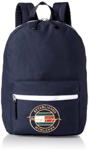 tommy hilfiger men's signature crest backpack, navy blazer, one size