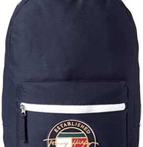 Tommy Hilfiger Men's Signature Crest Backpack, Navy Blazer, One Size