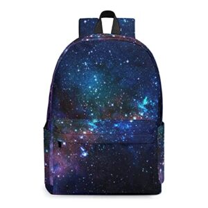 qsmx outer space galaxy stary school backpack, lightweight kids backpack classic bookbag cool daypack for teen boys girls high school student, 17 inch