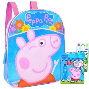 color shop peppa pig mini backpack for girls - peppa pig school supplies bundle with 11 peppa pig backpack, more (peppa pig preschool backpa peppa pig travel bag