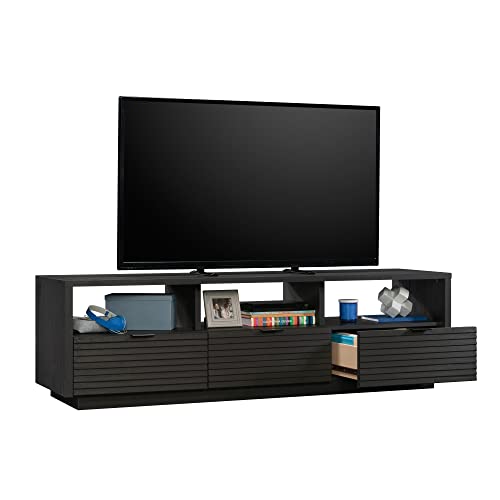 Sauder Harvey Park Credenza with Drawers, for TVs up to 70", Raven Oak Finish