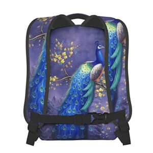 ASYG Peacock Backpack Laptop Backpack Womens Bag Tablet Travel Picnic Women Bag Cute Laptop Bag for Men Women