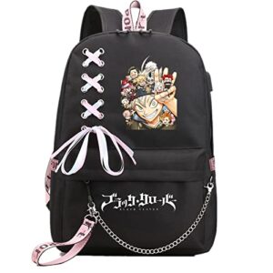 ISaikoy Anime Black Clover Backpack Shoulder Bag Bookbag Student School Bag Daypack Satchel 6