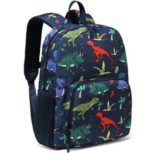 kids backpack boys, chasechic lightweight dinosaur toddler backpack for daycare/kindergarten/preschool with chest strap bottler holder