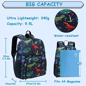 Kids Backpack Boys, ChaseChic Lightweight Dinosaur Toddler Backpack for Daycare/Kindergarten/Preschool with Chest Strap Bottler Holder