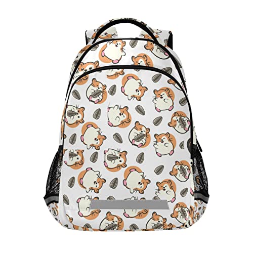 Glaphy Cute Hamster Pattern Backpack for Boys Girls Kids, Laptop Bookbag Lightweight Travel Daypack School Backpacks