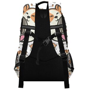 Glaphy Cute Hamster Pattern Backpack for Boys Girls Kids, Laptop Bookbag Lightweight Travel Daypack School Backpacks