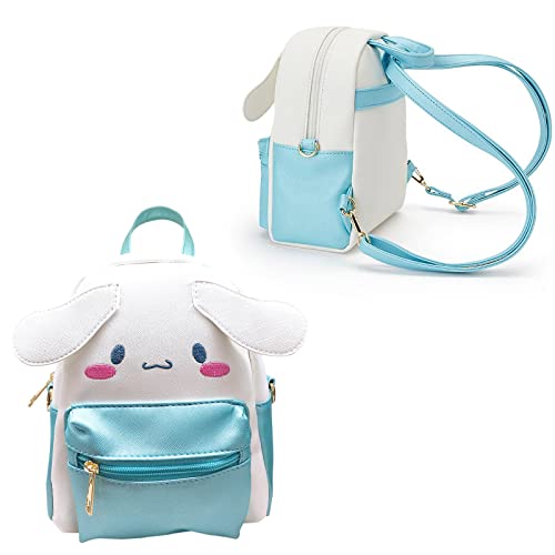 ZJYJING Cartoon Anime Mini Cute PU Backpack Shoulder Bag Backpack Handbag for Kids Girls Cosplay (BLUE)