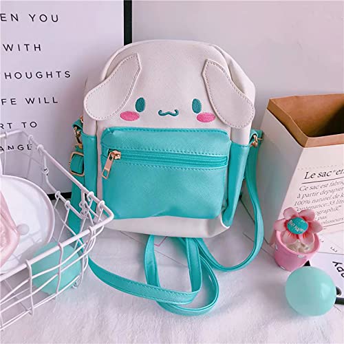 ZJYJING Cartoon Anime Mini Cute PU Backpack Shoulder Bag Backpack Handbag for Kids Girls Cosplay (BLUE)