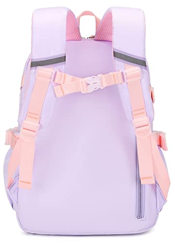 nine-tailed fox Bunny Backpack for Girls,Cute Backpack Little Girl Kindergarten Preschool Elementary School Bookbag Set (Only Backpack Purple)