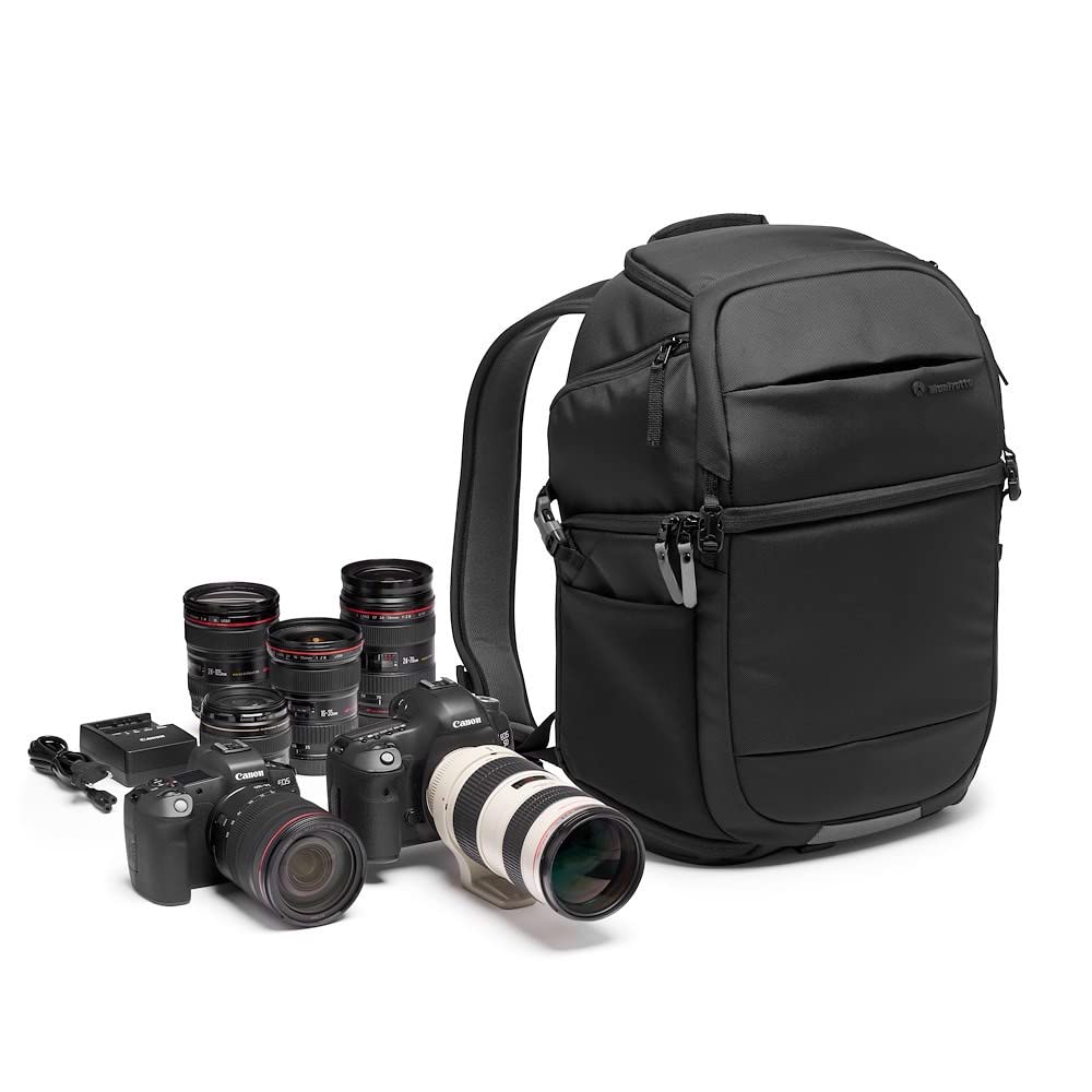 Manfrotto Advanced Fast III Professional Camera Backpack for Reflex/Mirrorless with Lenses and Laptop, with Interchangeable Padded Dividers, Side Access, Tripod Mount