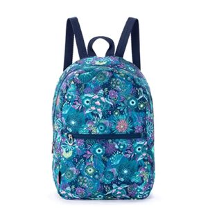 sakroots women's go packable backpack in eco-twill, royal blue seascape, one size