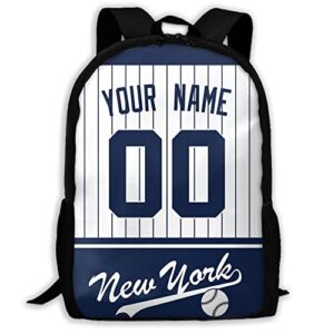 antking new york backpack high capacity custom any name and any number gifts for kids men fans