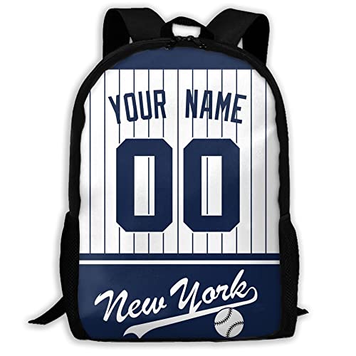 ANTKING New York Backpack High capacity Custom Any Name and Any Number Gifts for Kids Men Fans