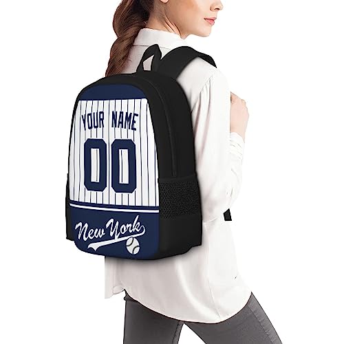ANTKING New York Backpack High capacity Custom Any Name and Any Number Gifts for Kids Men Fans