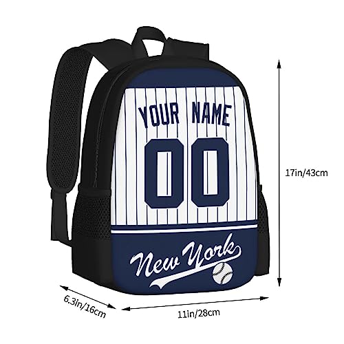 ANTKING New York Backpack High capacity Custom Any Name and Any Number Gifts for Kids Men Fans