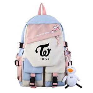 justgogo korean kpop twice backpack daypack laptop bag school bag mochila bookbag color a1