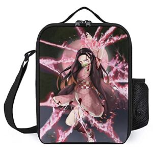 Qtubzad Unisex Anime 3Pcs Backpack Set,Fashion Design17 Backpack with 3D Print Lunch Bag Pencil Case for Boys/Girls