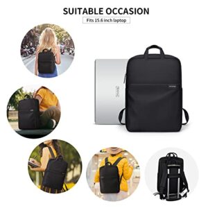 GOLF SUPAGS Travel Laptop Backpack for Women Anti Theft Slim Durable College Bookbag Business Computer Bag Fit 15.6 Inch Notebook (Black, 15.6 Inch)