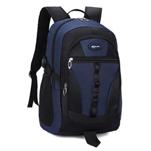befunirise kids school backpack for boy and girl,large capacity high middle elementary primary students teens sports bookbag (navy)