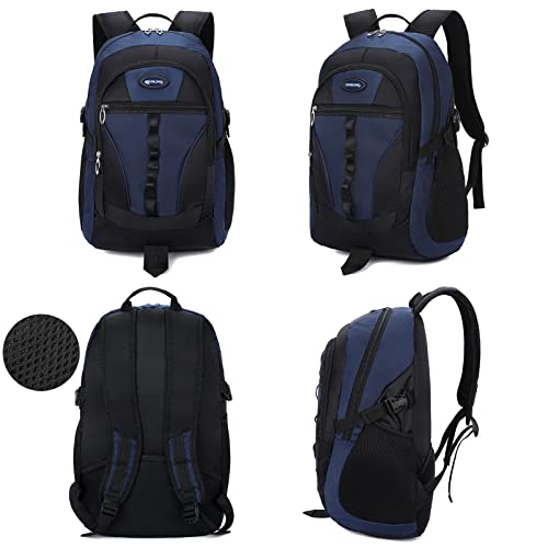 BEFUNIRISE Kids School Backpack For Boy And Girl,Large Capacity High Middle Elementary Primary Students Teens Sports Bookbag (Navy)